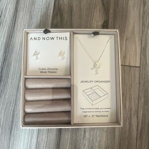 Silver Plated Cubic Zirconia Jewelry Set